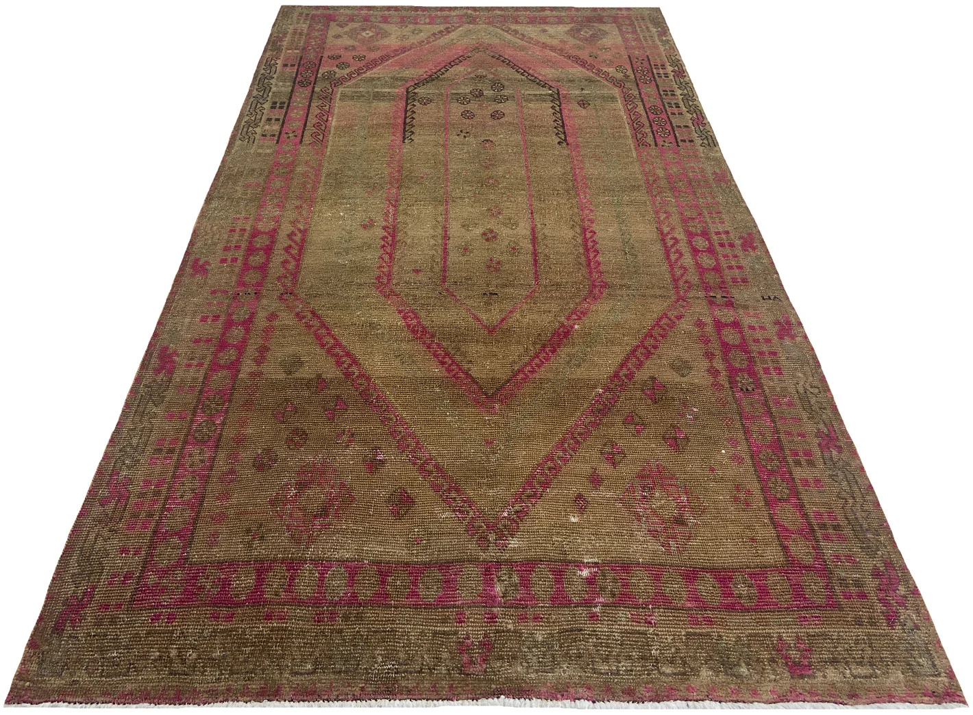 vintage-perserteppich-293-x-159-cm-handgeknupft-aufwendig-aufgearbeitet-1-1 Perserteppich 293 x 159 cm Wolle handgeknüpft