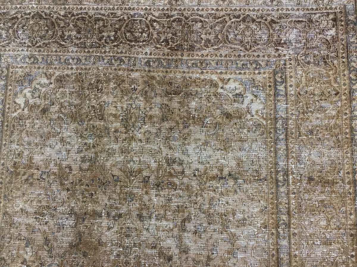 vintage-perserteppich-293-x-191-cm-handgeknupft-aufwendig-aufgearbeitet-1-6 Perserteppich 293 x 191 cm Wolle handgeknüpft