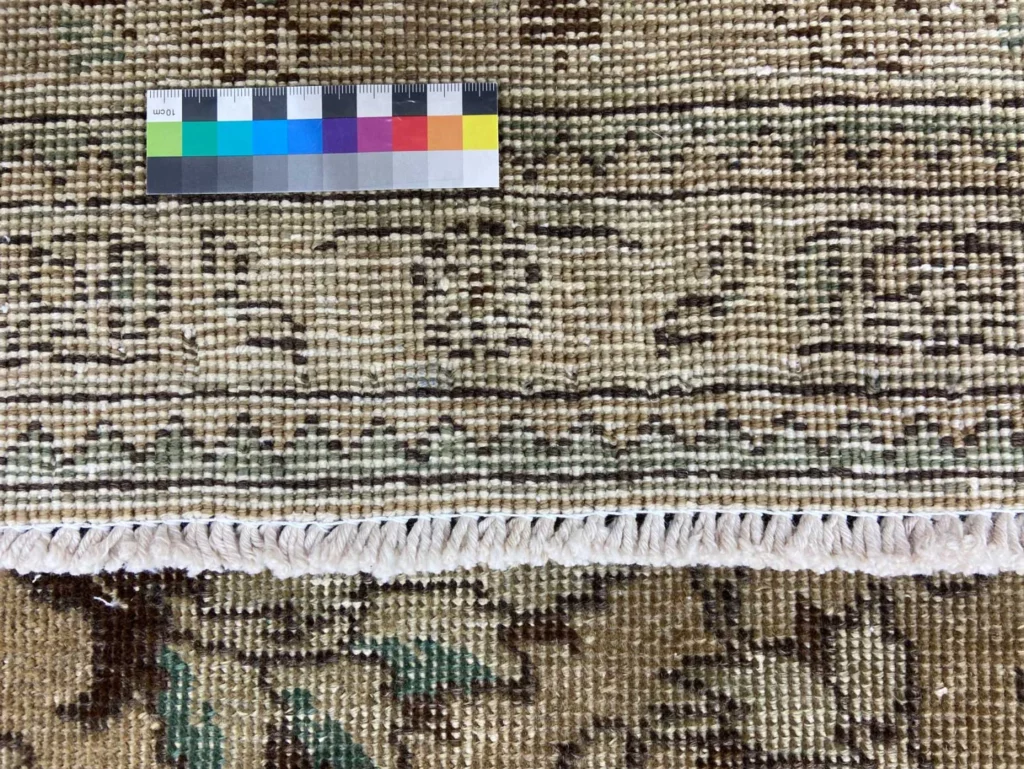 vintage-perserteppich-293-x-193-cm-handgeknupft-aufwendig-aufgearbeitet-1-5 Perserteppich Metzger 293 x 193 cm Wolle handgeknüpft