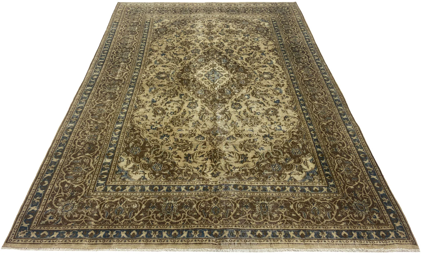 vintage-perserteppich-294-x-205-cm-aufwendig-handgearbeitet-farbiger-flor-1-1 Perserteppich 294 x 205 cm Wolle Handgeknüpft