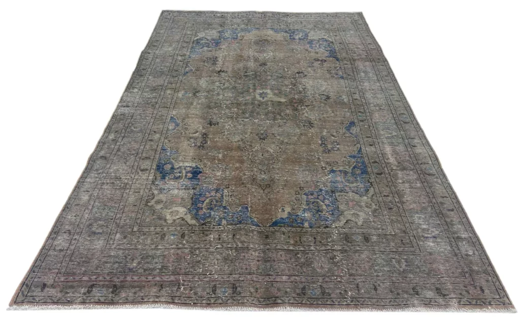 vintage-perserteppich-300-x-195-cm-handgeknupft-aufwendig-aufgearbeitet-1-1 Perserteppich 300 x 195 cm handgeknüpft