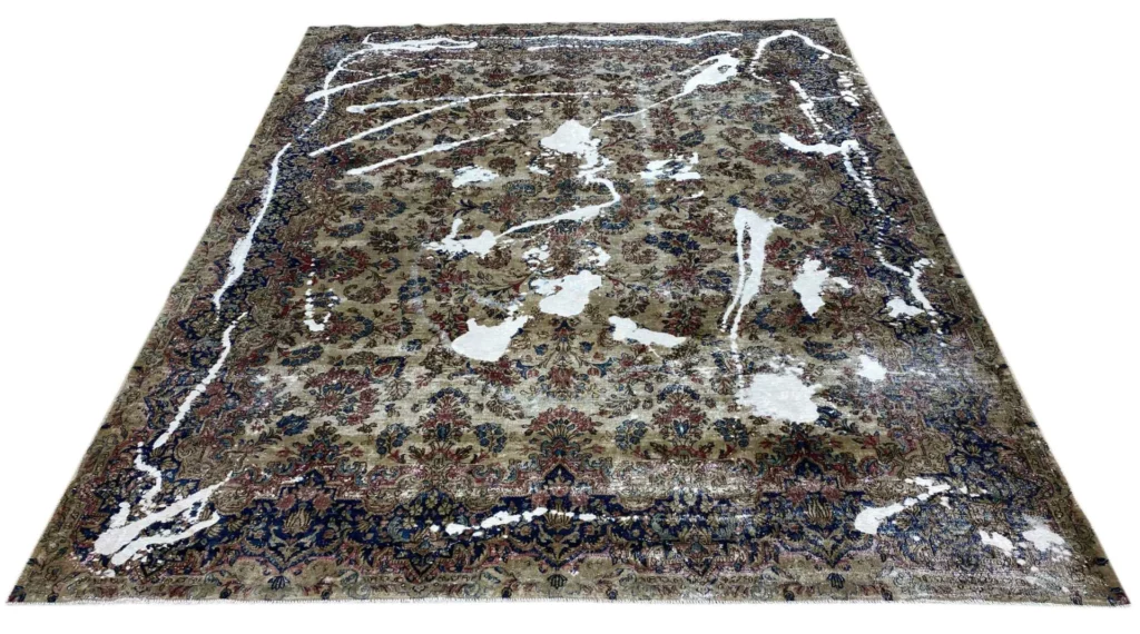 vintage-perserteppich-303-x-238-cm-handgeknupft-aufwendig-aufgearbeitet-1-1 Perserteppich 303 x 238 cm Wolle handgeknüpft