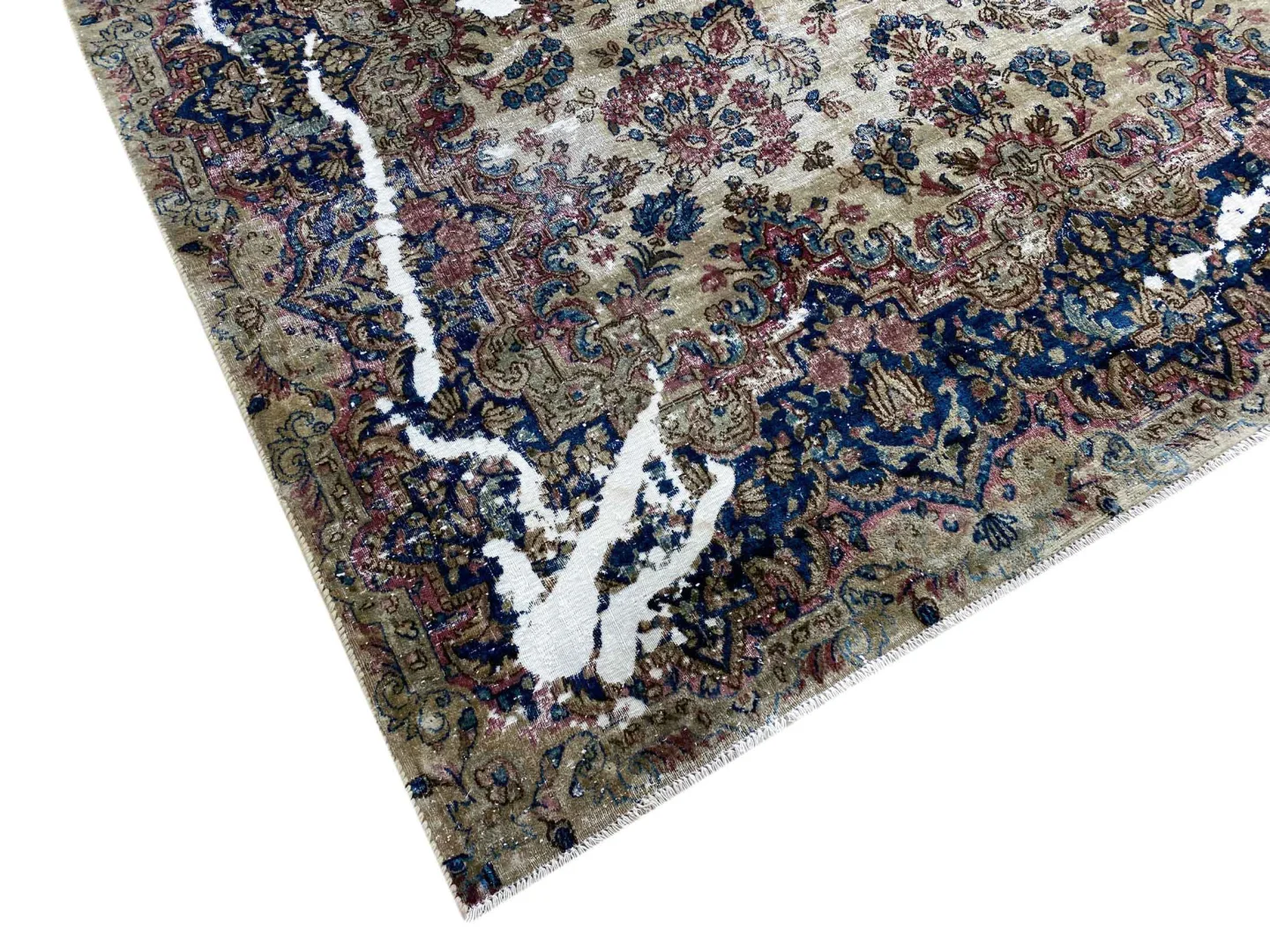 vintage-perserteppich-303-x-238-cm-handgeknupft-aufwendig-aufgearbeitet-1-3 Perserteppich 303 x 238 cm Wolle handgeknüpft