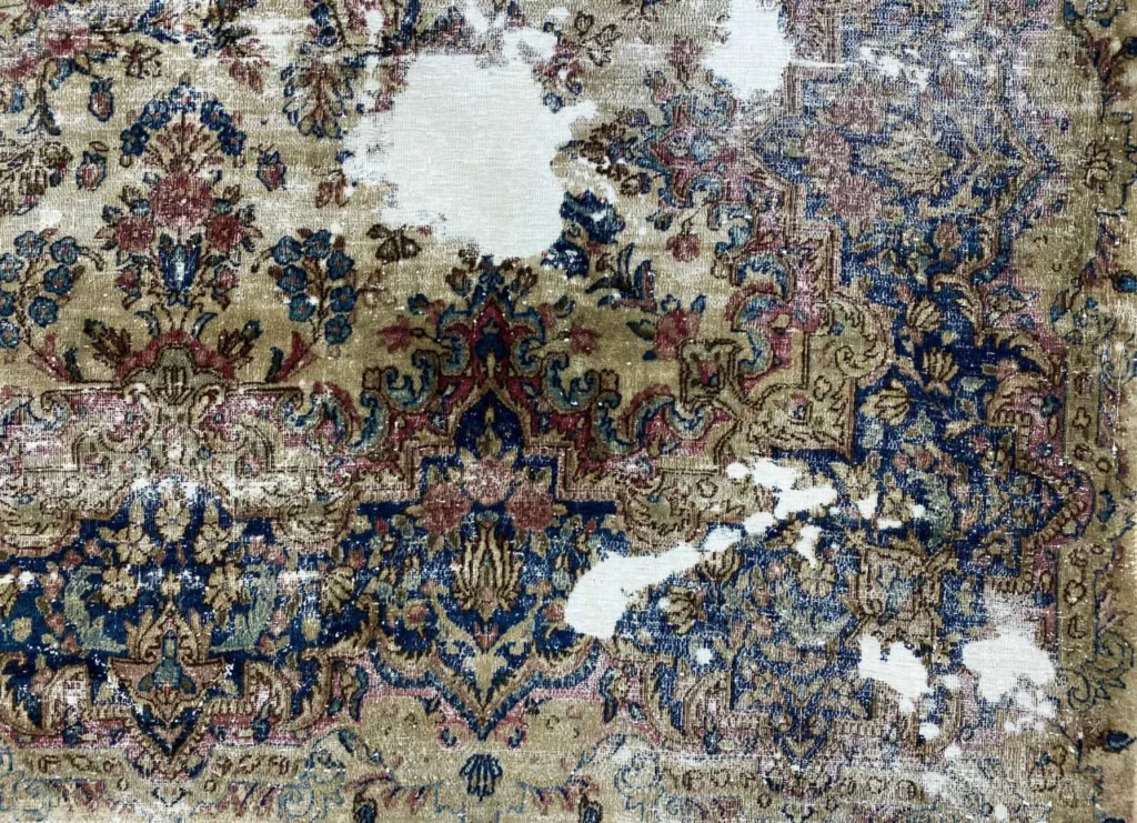 vintage-perserteppich-303-x-238-cm-handgeknupft-aufwendig-aufgearbeitet-1-4 Perserteppich 303 x 238 cm Wolle handgeknüpft