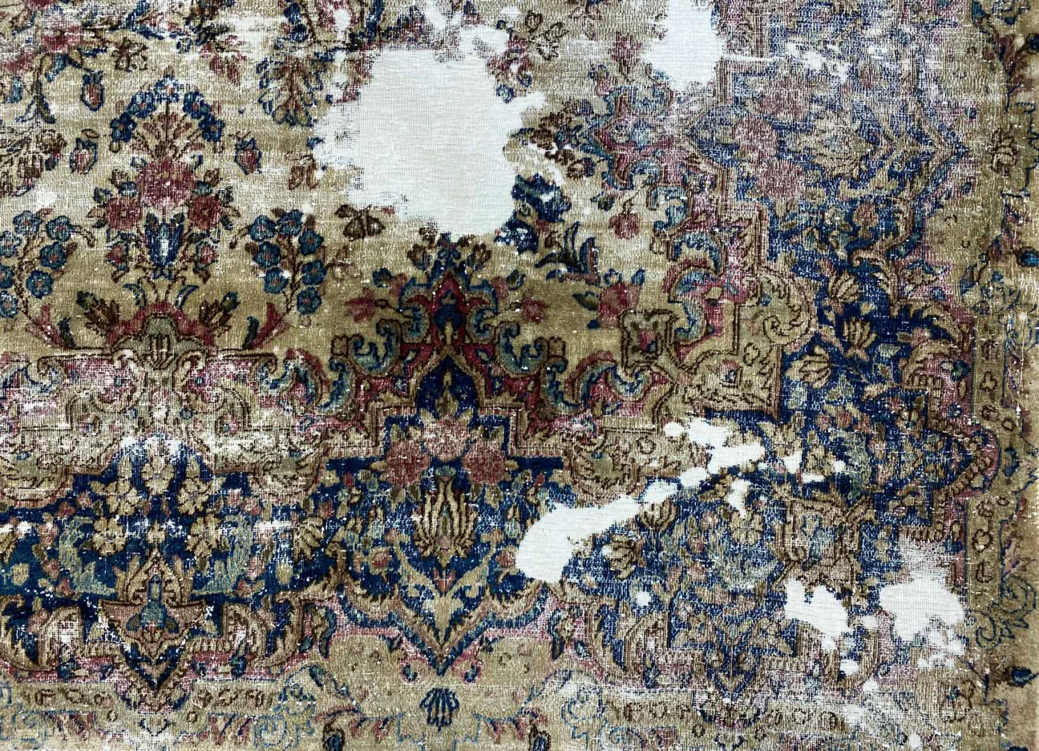vintage-perserteppich-303-x-238-cm-handgeknupft-aufwendig-aufgearbeitet-1-4 Perserteppich 303 x 238 cm Wolle handgeknüpft