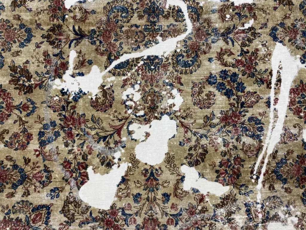 vintage-perserteppich-303-x-238-cm-handgeknupft-aufwendig-aufgearbeitet-1-5 Perserteppich 303 x 238 cm Wolle handgeknüpft