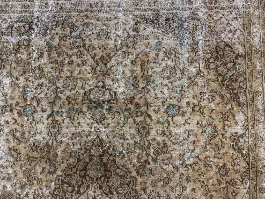 vintage-perserteppich-308-x-218-cm-handgeknupft-farbverlauf-mit-6 Perserteppich 308 x 218 cm Handgeknüpft