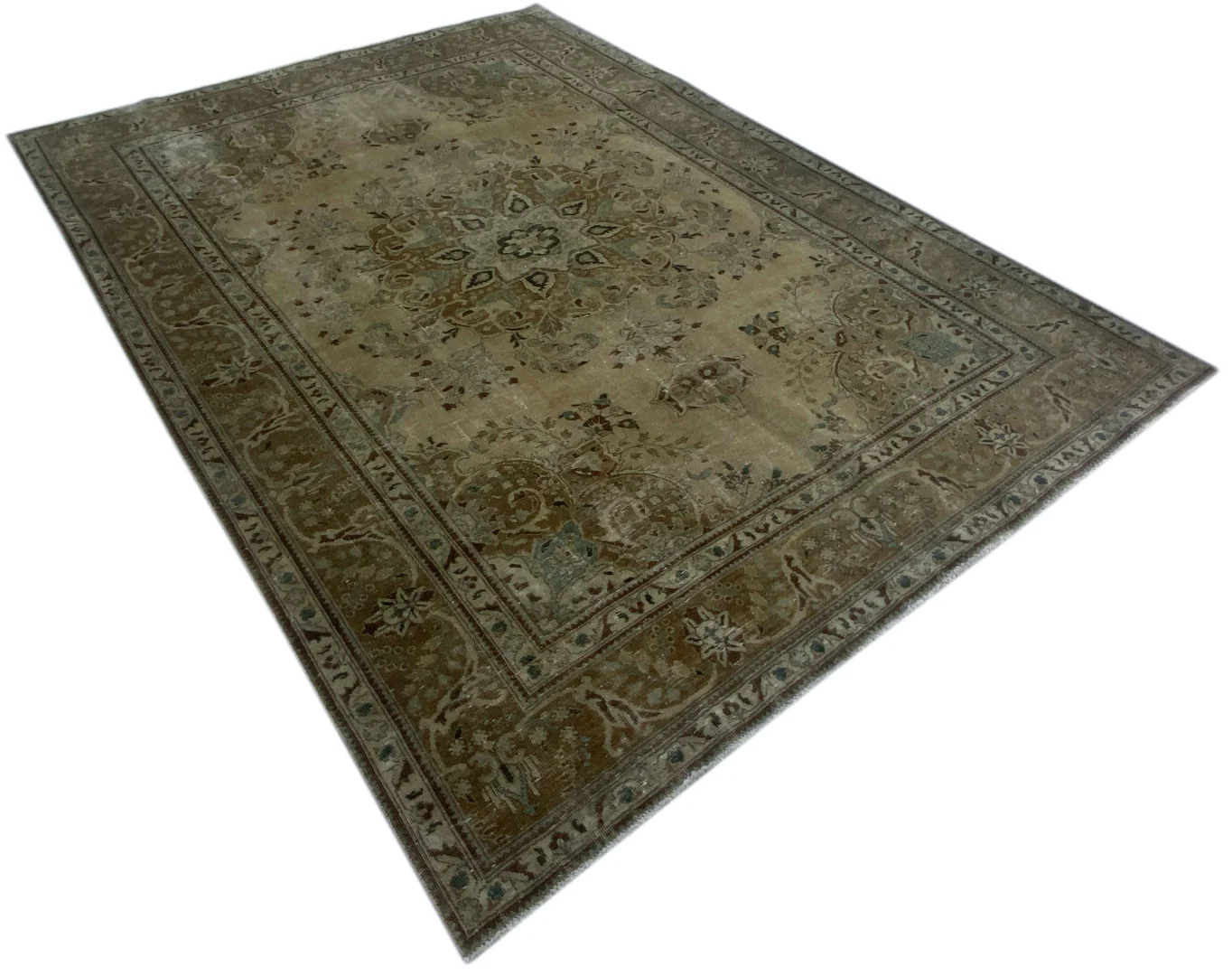 vintage-perserteppich-333-x-240-cm-handgeknupft-aufwendig-aufgearbeitet-2 Perserteppich 333 x 240 cm Wolle handgeknüpft