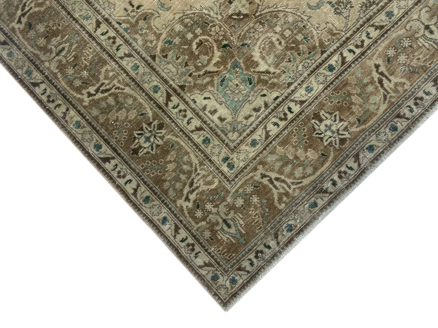 vintage-perserteppich-333-x-240-cm-handgeknupft-aufwendig-aufgearbeitet-3 Perserteppich 333 x 240 cm Wolle handgeknüpft