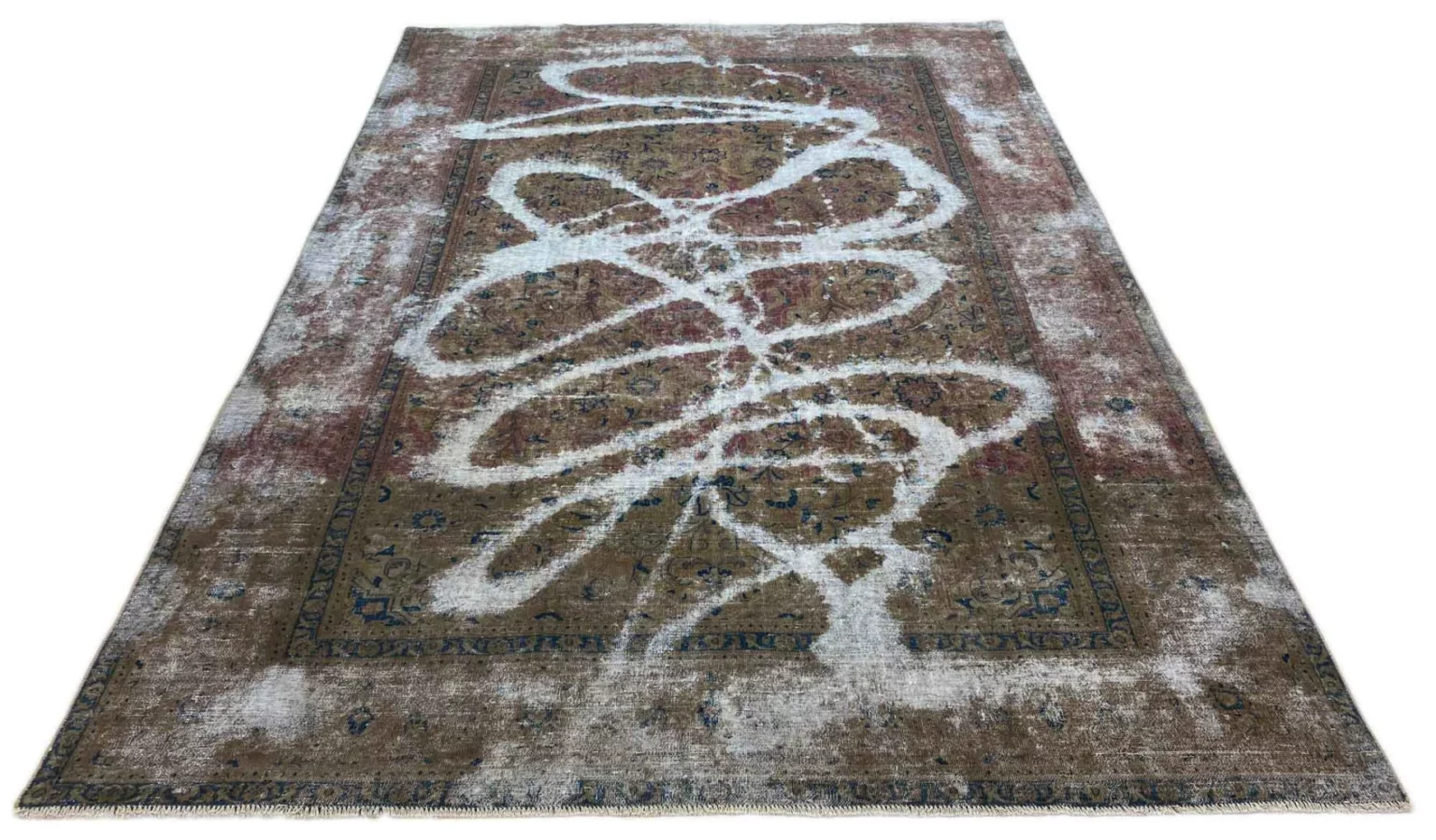 vintage-perserteppich-350-x-240-cm-handgeknupft-aufwendig-aufgearbeitet-1-1 Perserteppich Iran 350 x 240 cm Wolle handgeknüpft