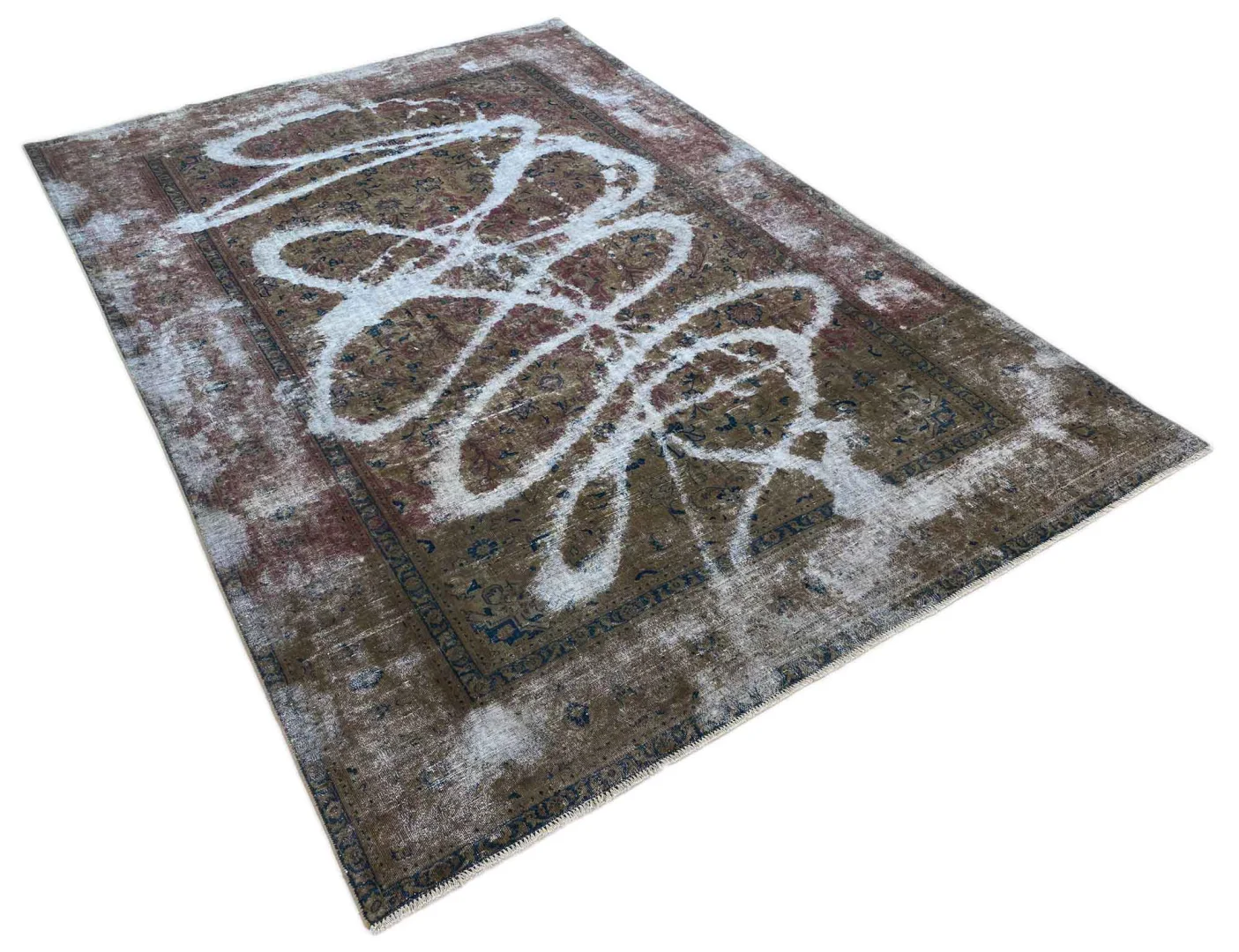vintage-perserteppich-350-x-240-cm-handgeknupft-aufwendig-aufgearbeitet-1-2 Perserteppich Iran 350 x 240 cm Wolle handgeknüpft