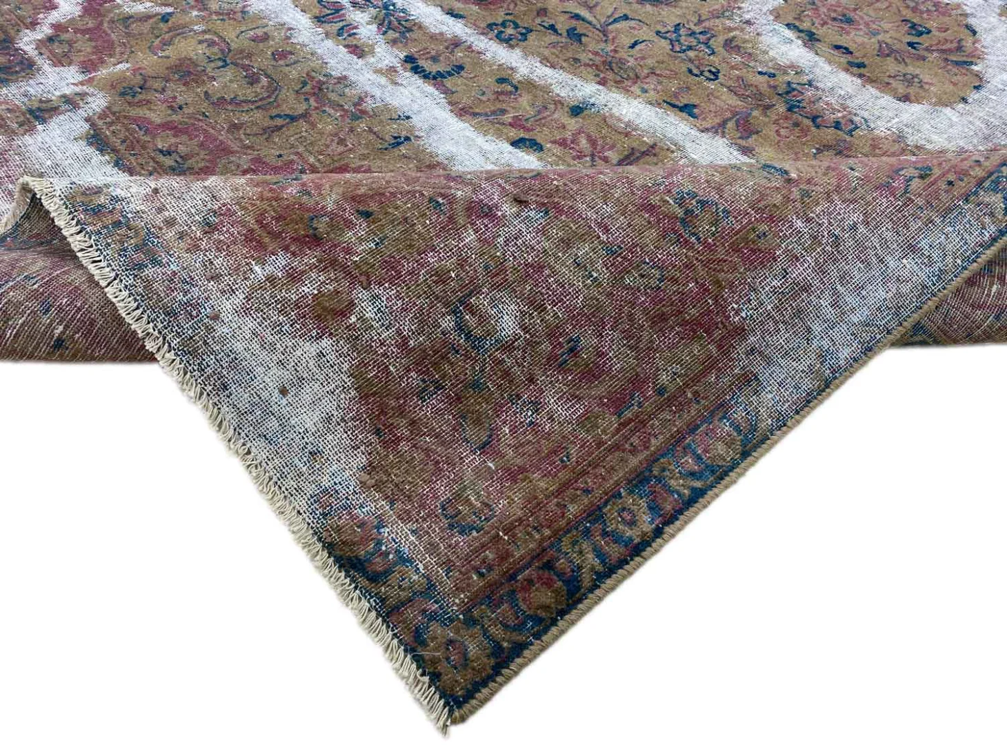 vintage-perserteppich-350-x-240-cm-handgeknupft-aufwendig-aufgearbeitet-1-4 Perserteppich Iran 350 x 240 cm Wolle handgeknüpft