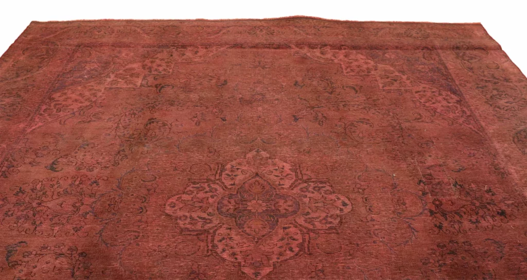 vintage-perserteppich-404-x-282-cm-handgeknupft-farbenfrohe-3 Perserteppich 404 x 282 cm Wolle Handgeknüpft