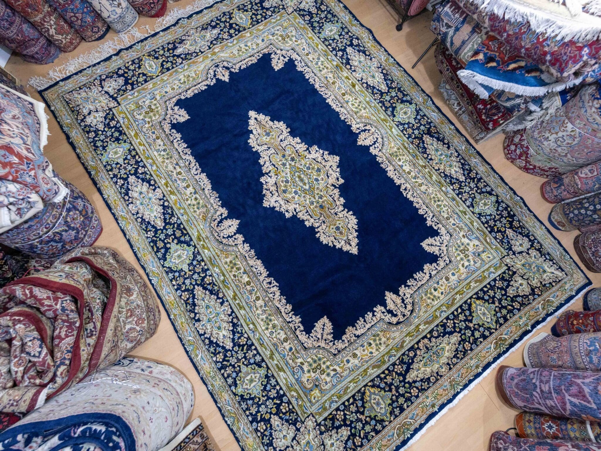 Perserteppich Kirman 350x250cm Wolle handgeknüpft