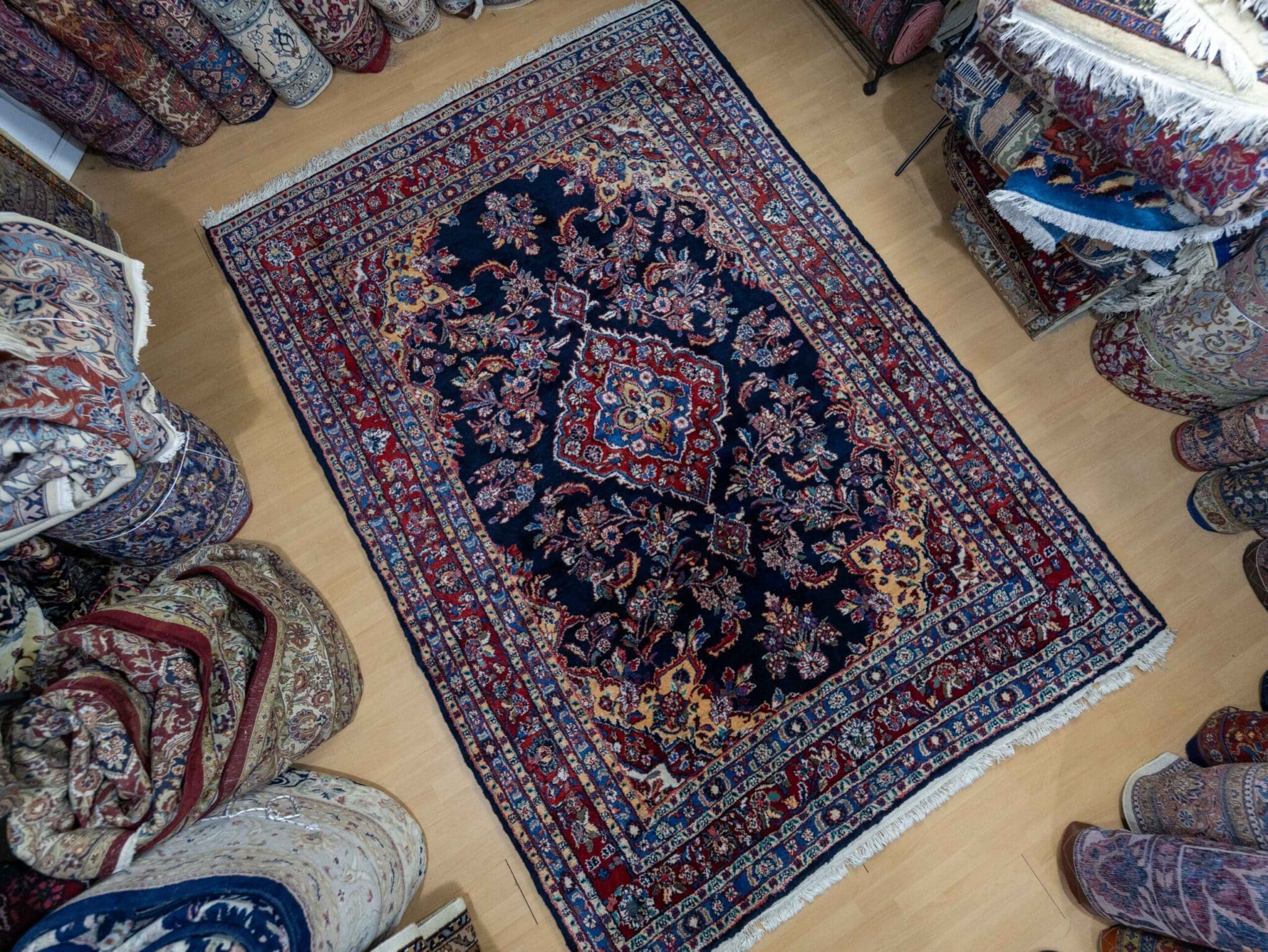 Perserteppich Hamedan 302 x 207 cm Wolle handgeknüpft