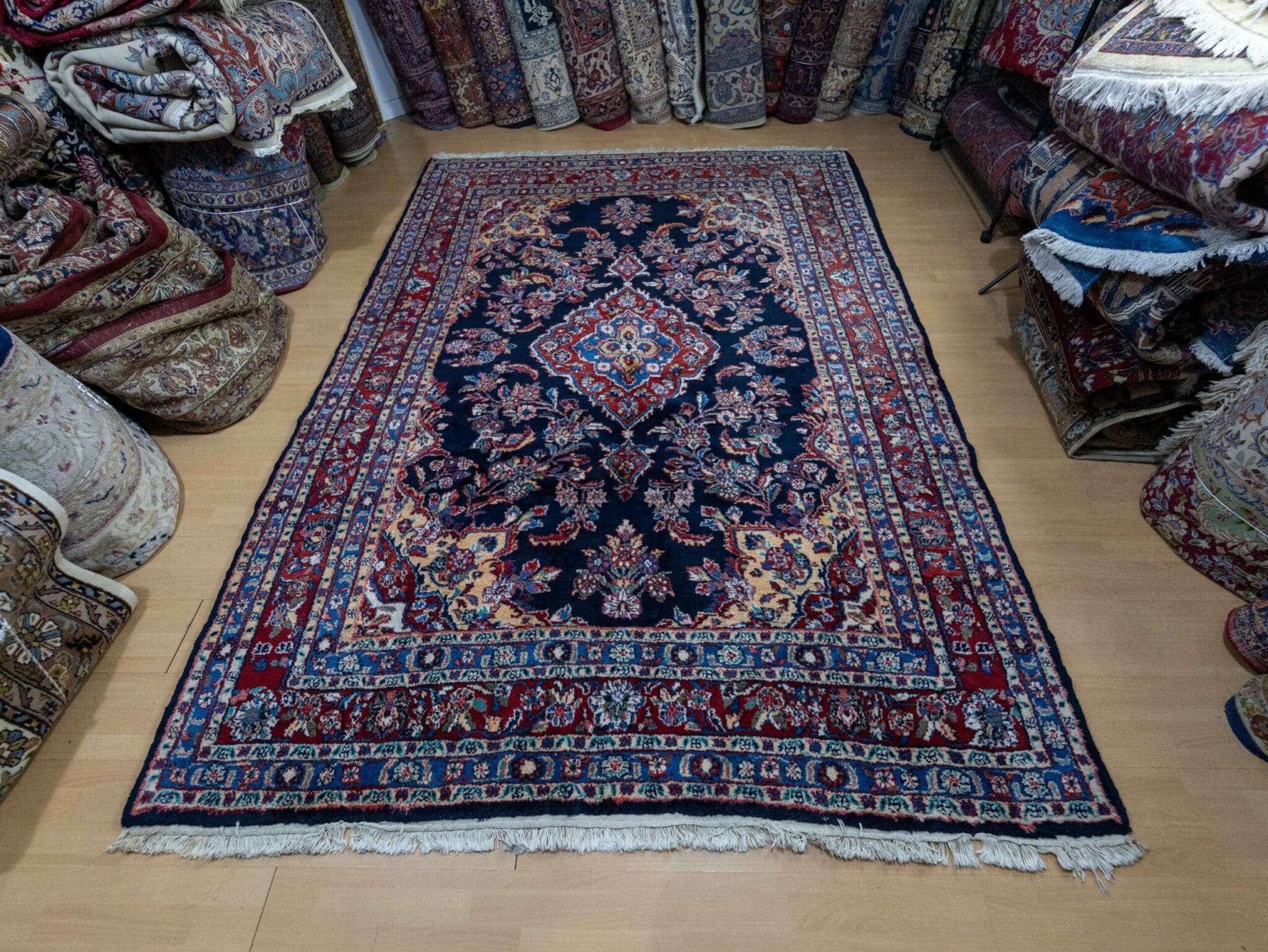 Perserteppich Hamedan 302 x 207 cm Wolle handgeknüpft