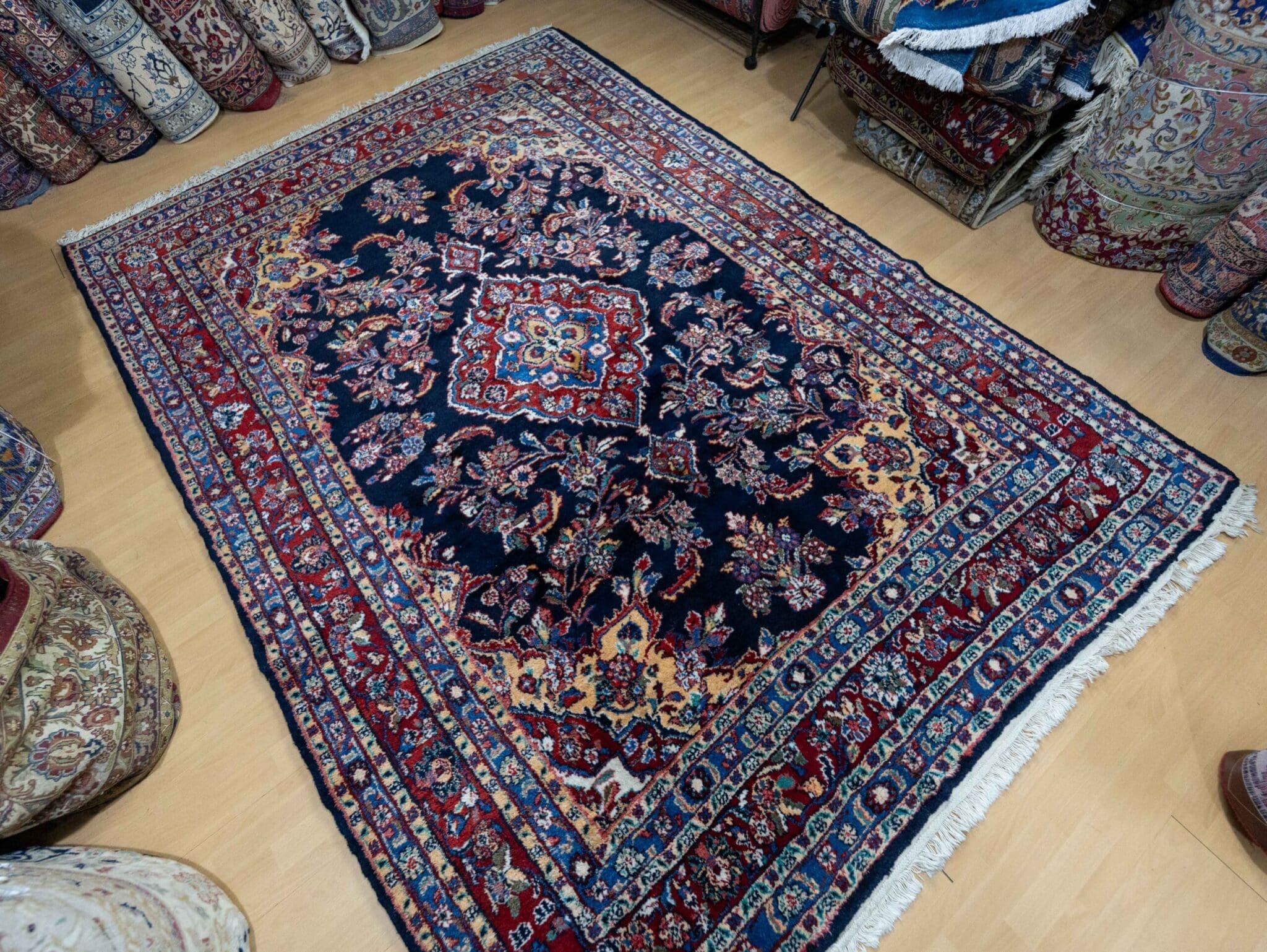 Perserteppich Hamedan 302 x 207 cm Wolle handgeknüpft