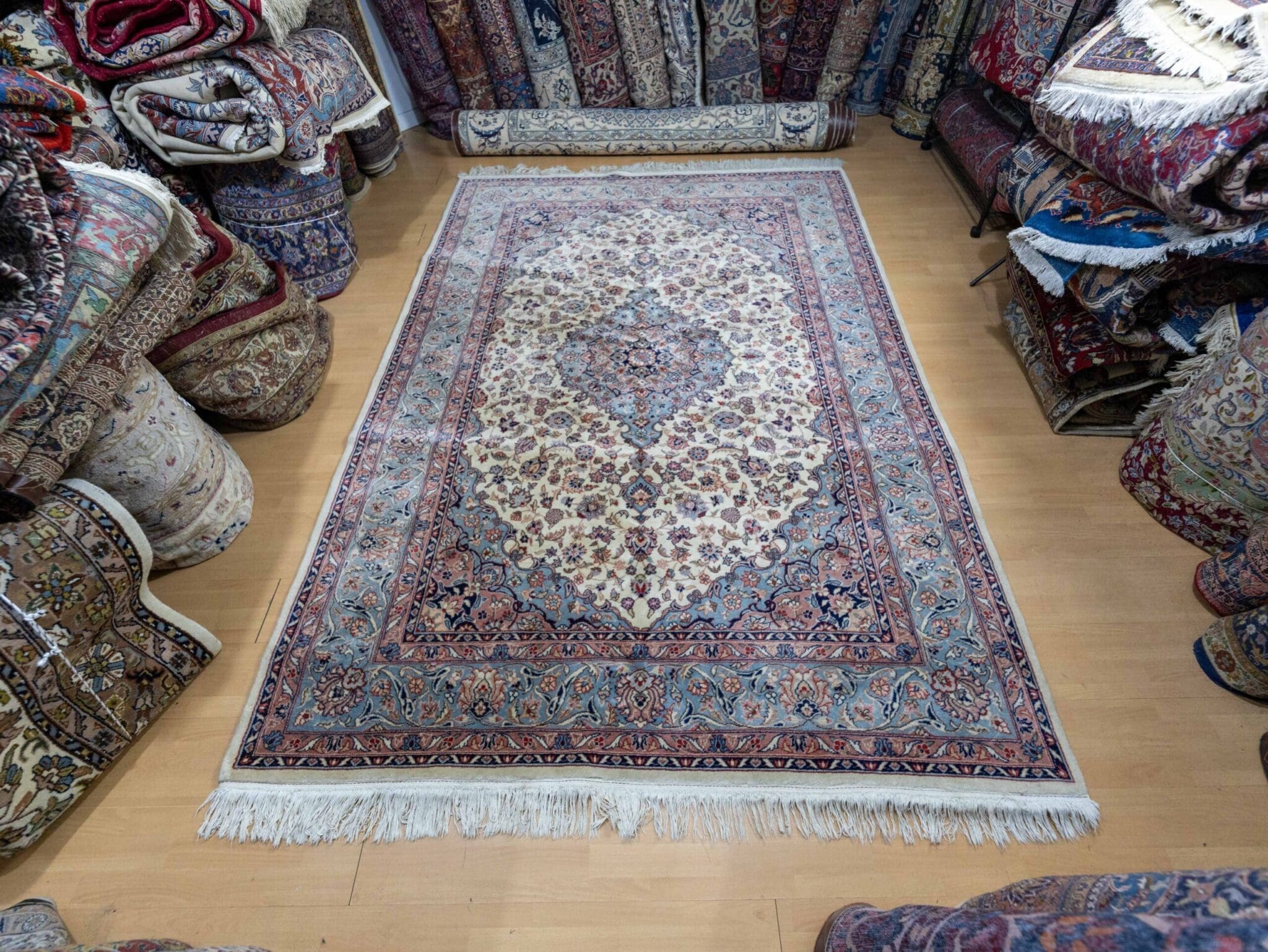 Perserteppich Sarough 291 x 201 cm Wolle handgeknüpft