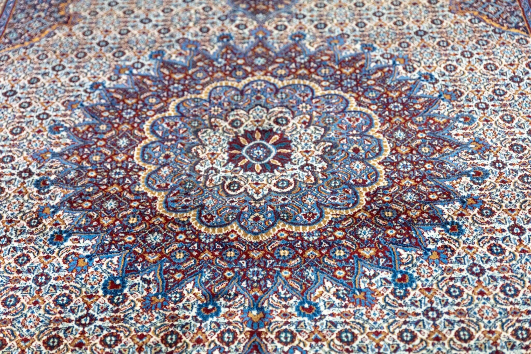 Perserteppich Moud 300 x 205 cm Wolle Seide handgeknüpft