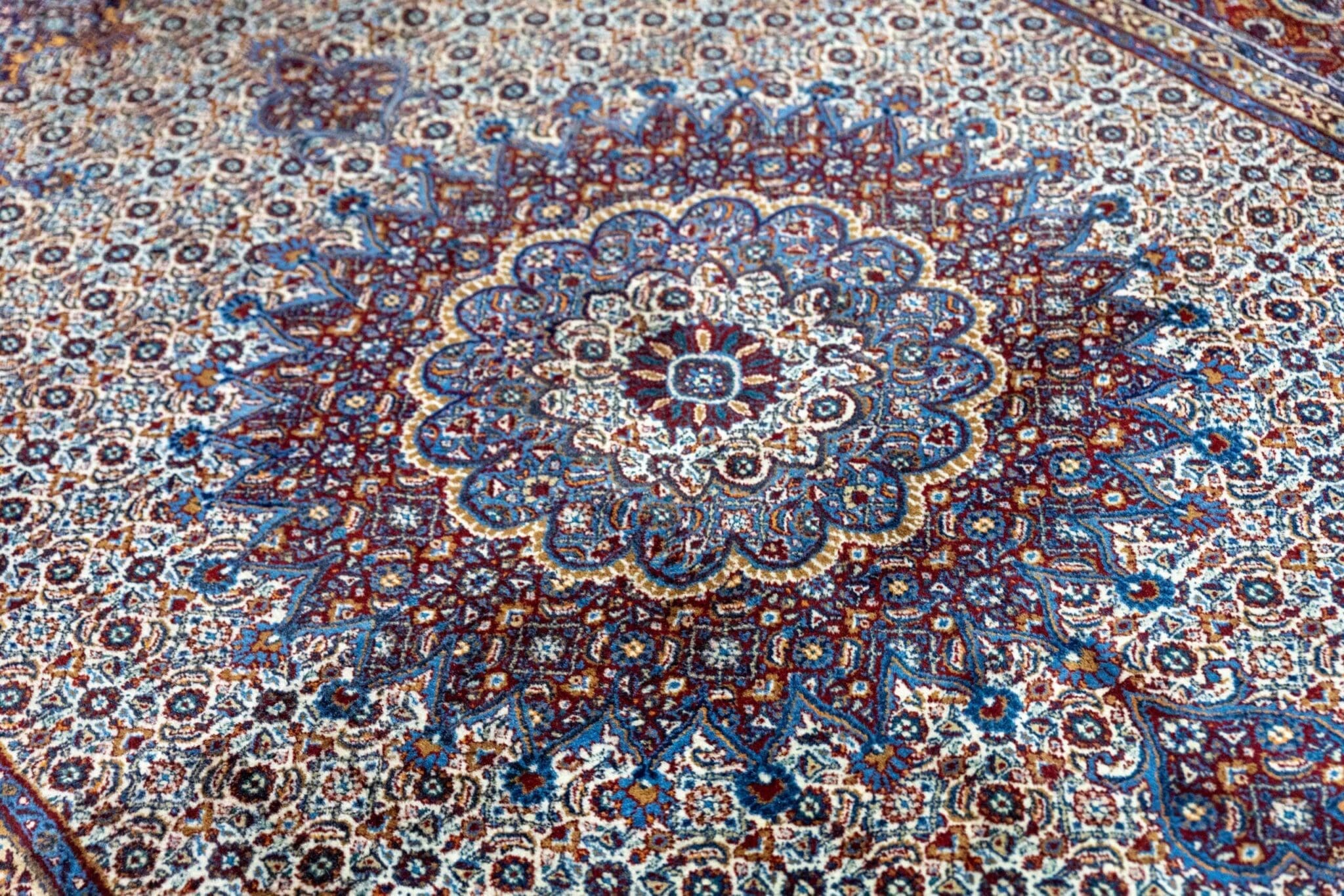 Perserteppich Moud 300 x 205 cm Wolle Seide handgeknüpft