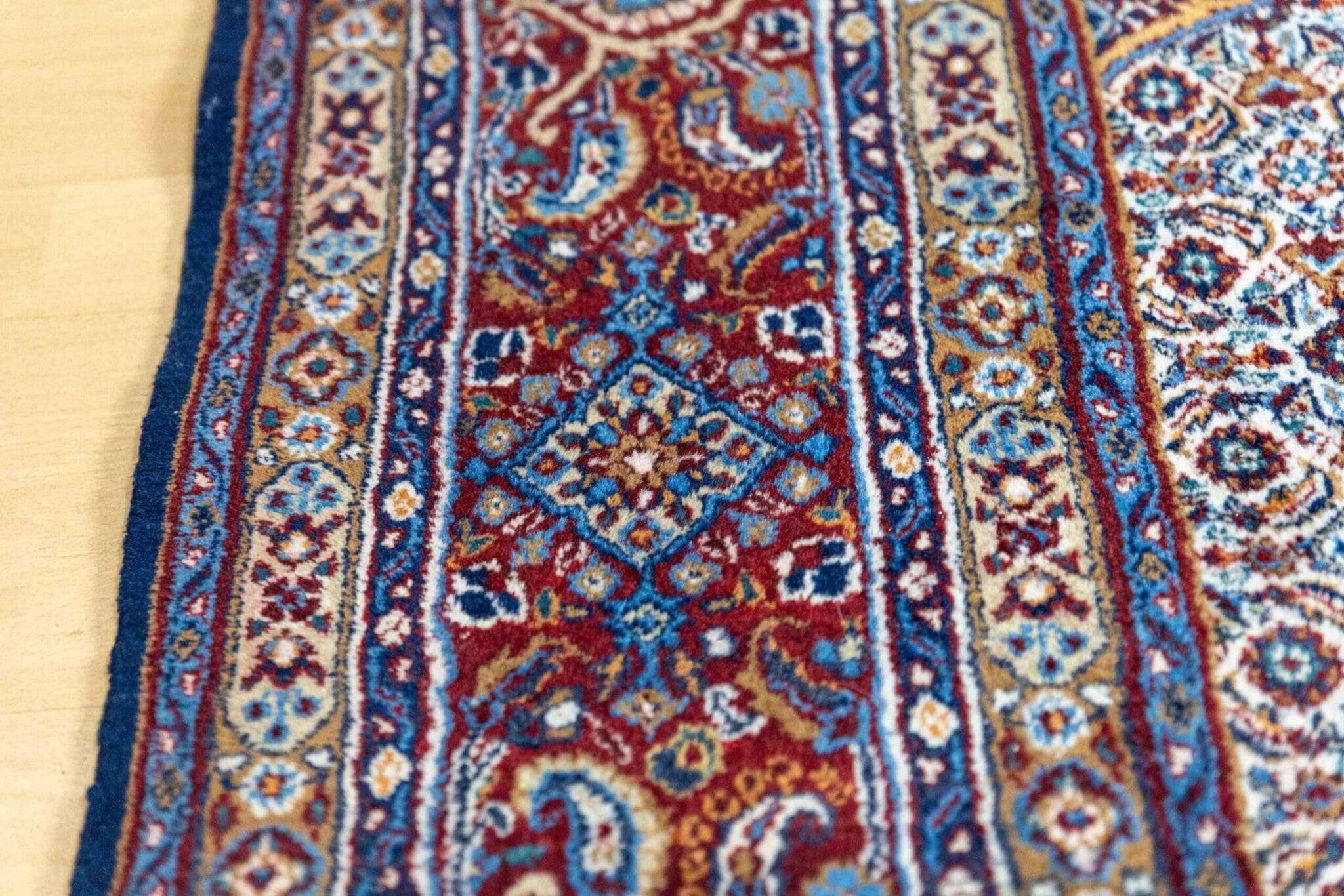 Perserteppich Moud 300 x 205 cm Wolle Seide handgeknüpft