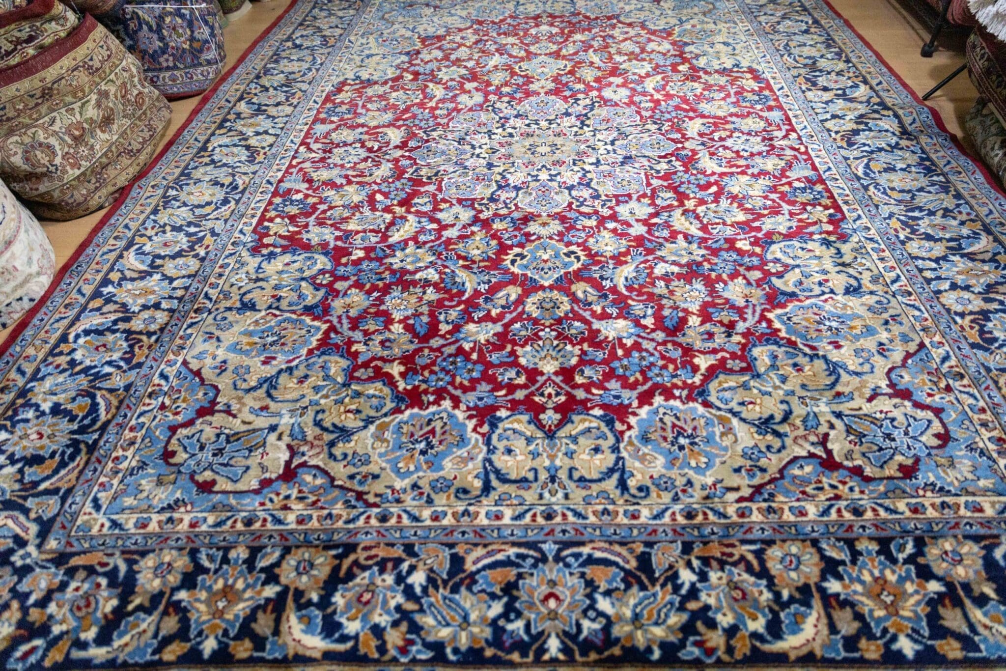 Perserteppich Kashan 353 x 263 cm Wolle handgeknüpft