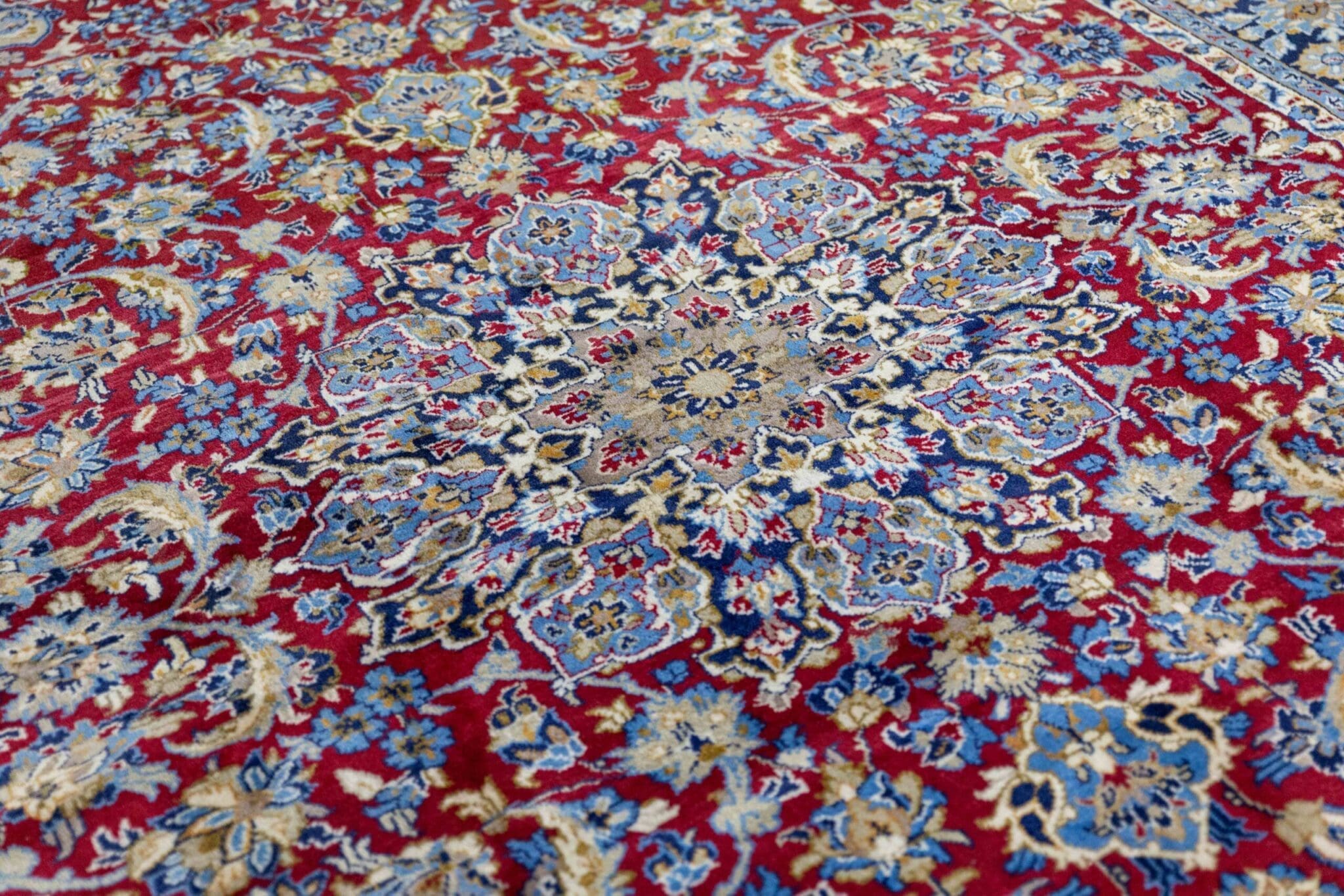 Perserteppich Kashan 353 x 263 cm Wolle handgeknüpft