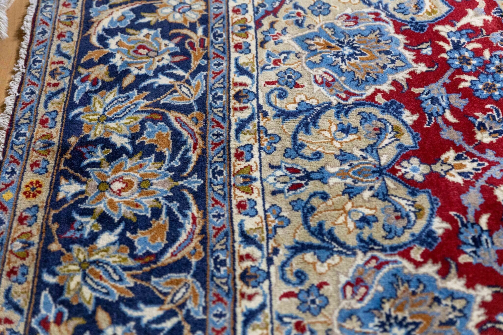 Perserteppich Kashan 353 x 263 cm Wolle handgeknüpft