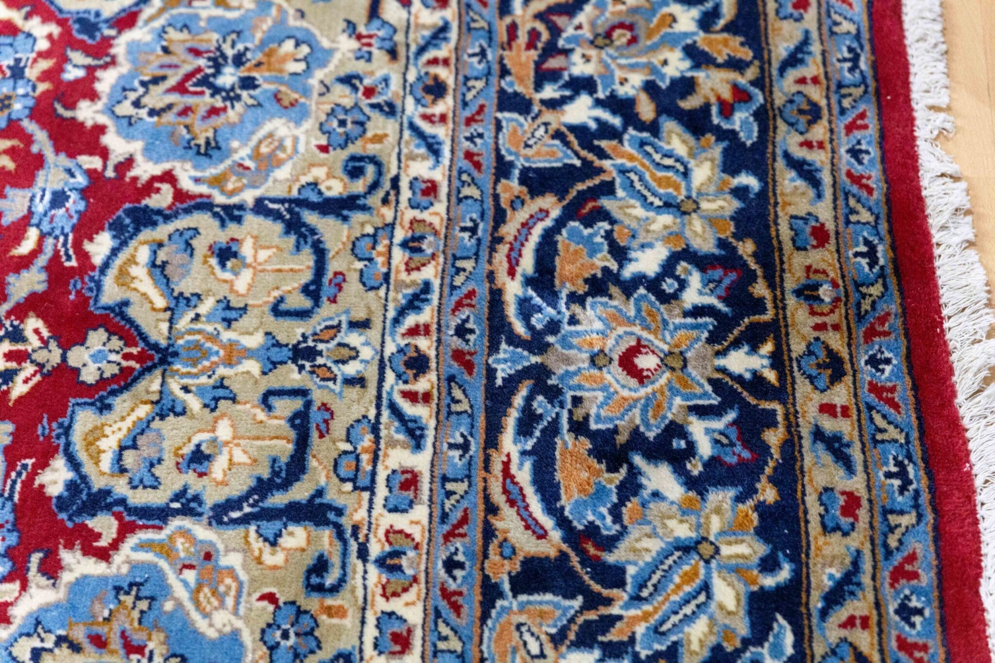 Perserteppich Kashan 353 x 263 cm Wolle handgeknüpft