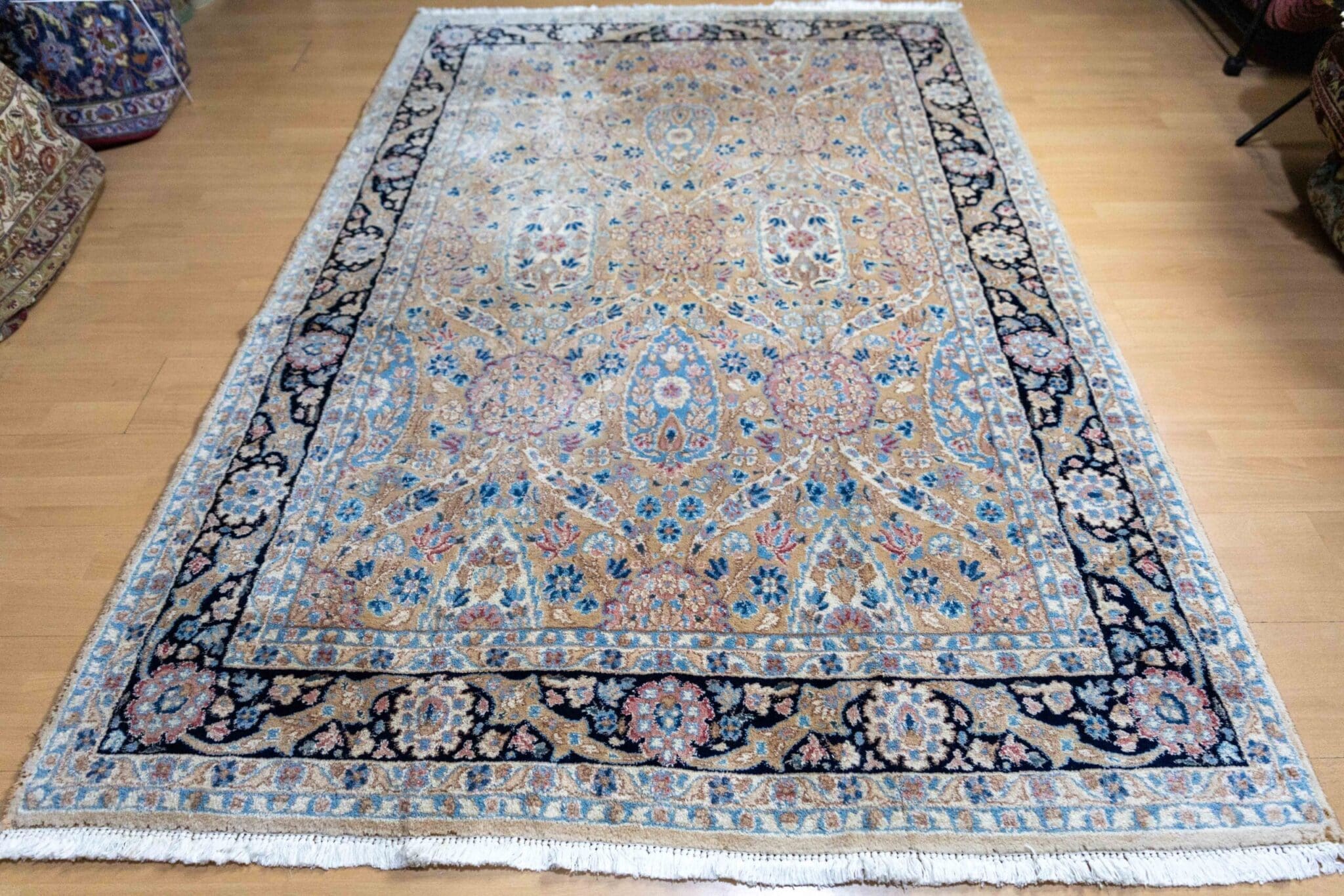 Perserteppich Kerman 238x164cm Schurwolle handgeknüpft