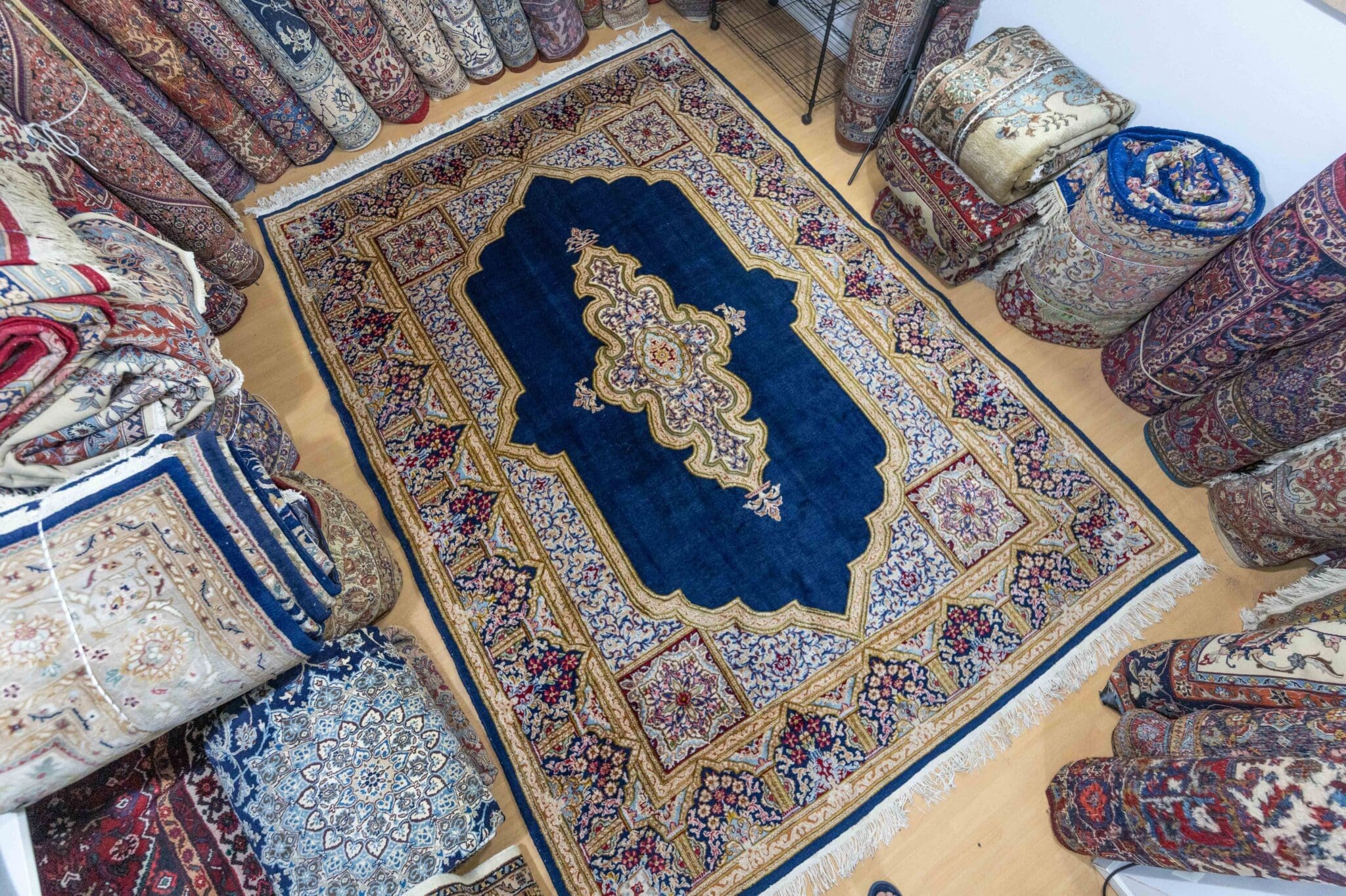 Perserteppich Kirman 349 x 249 cm Wolle handgeknüpft