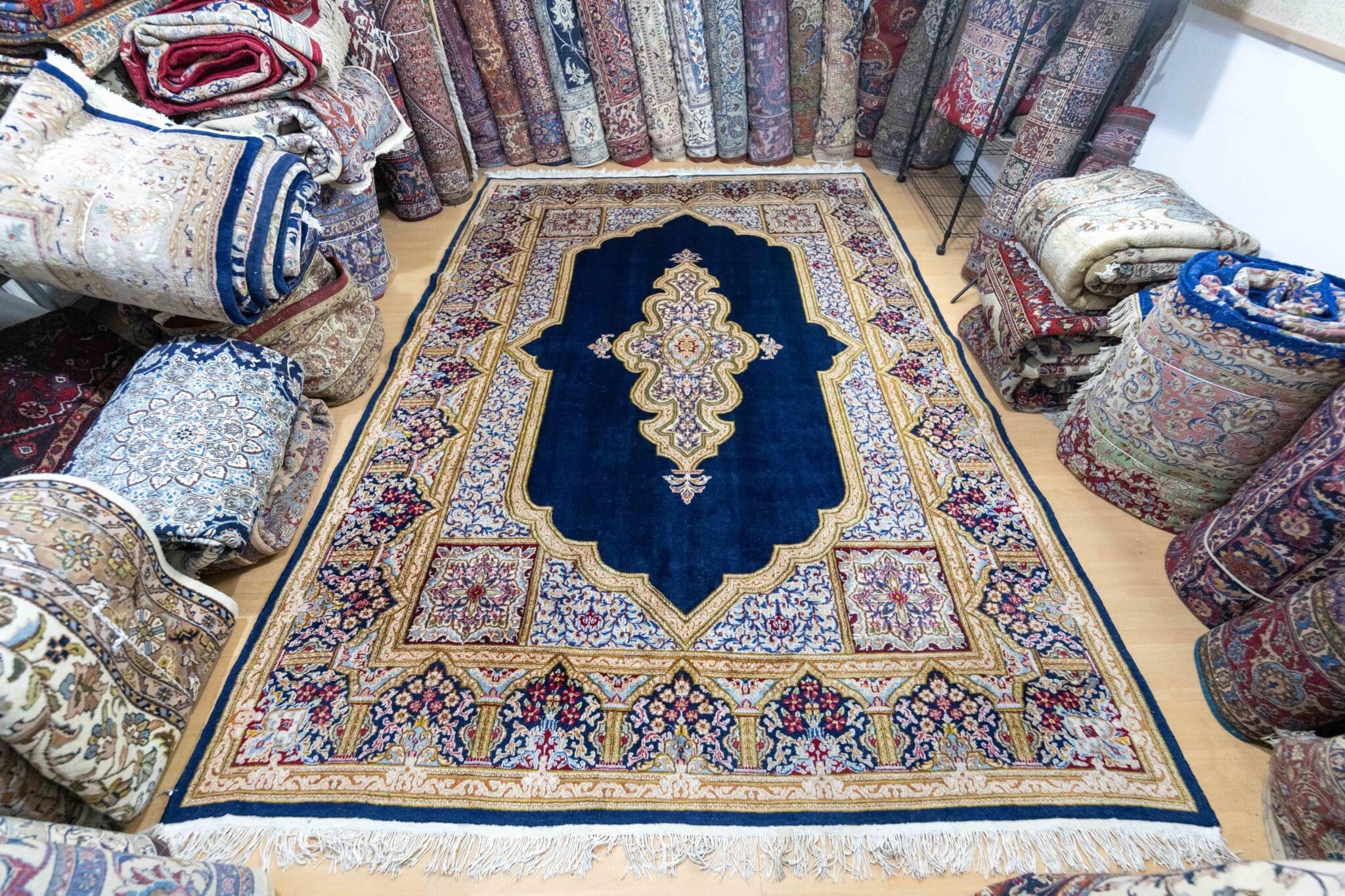 Perserteppich Kirman 349 x 249 cm Wolle handgeknüpft