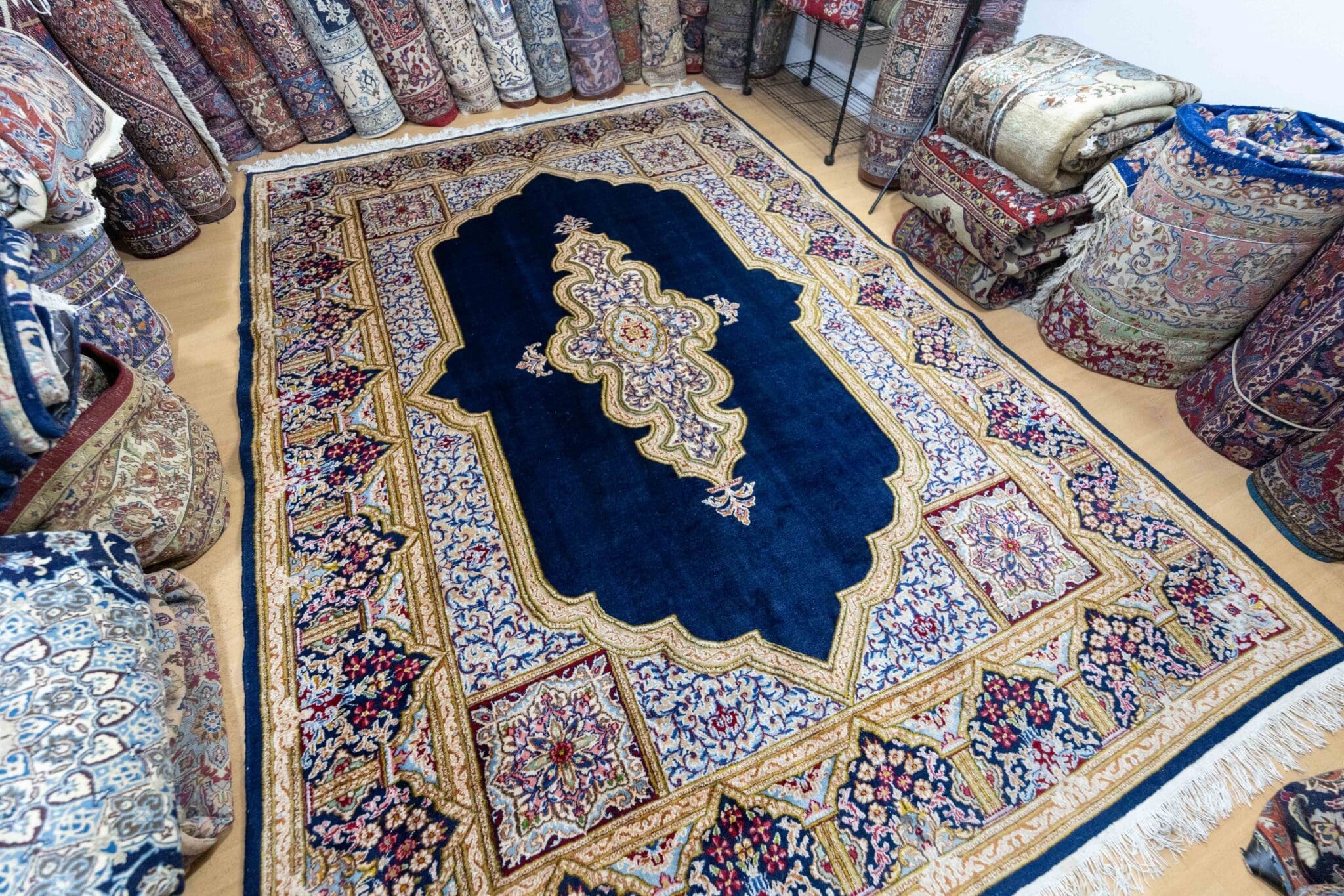 Perserteppich Kirman 349 x 249 cm Wolle handgeknüpft