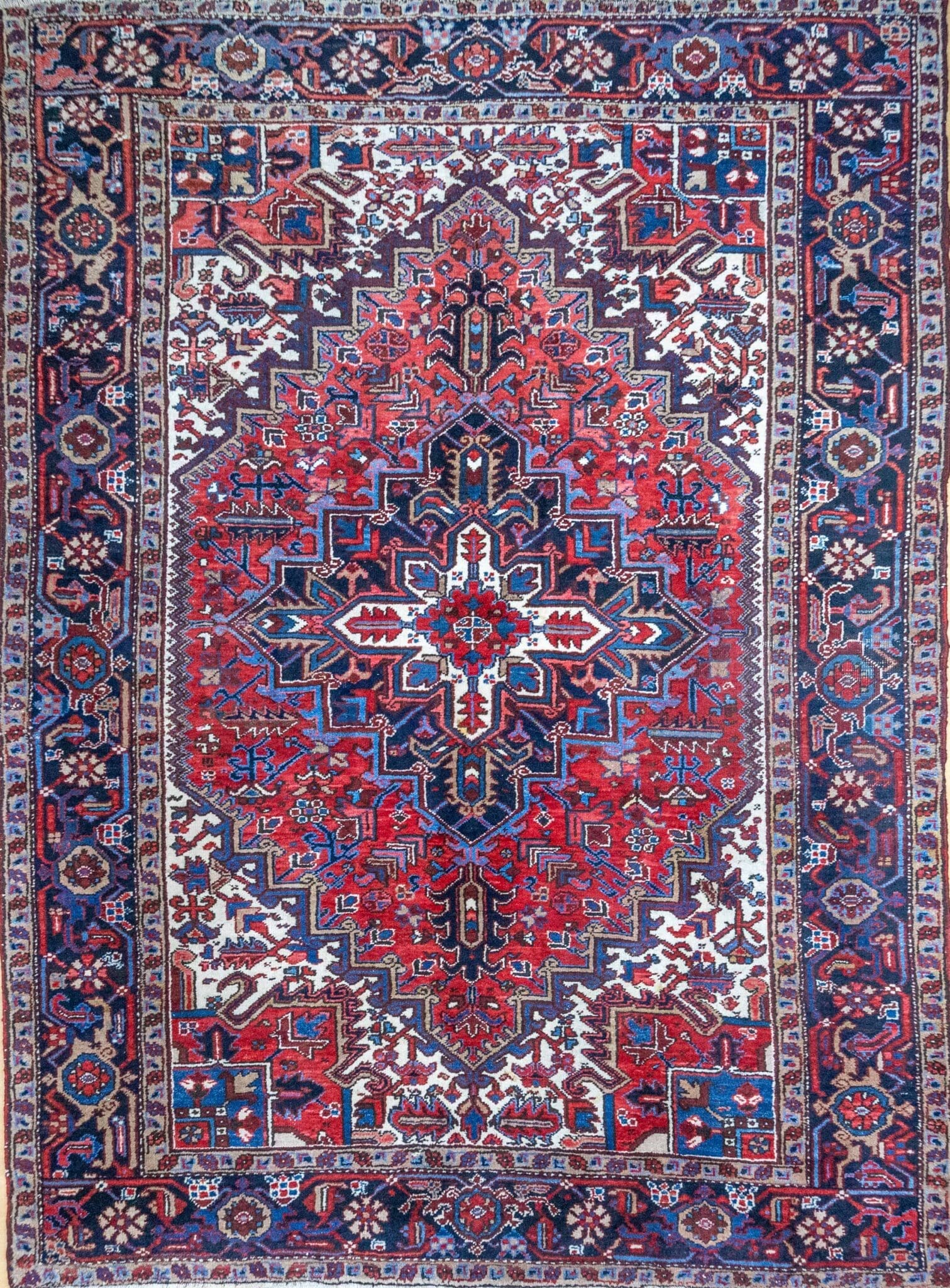Perserteppich Heriz 301x216 cm Wolle handgeknüpft