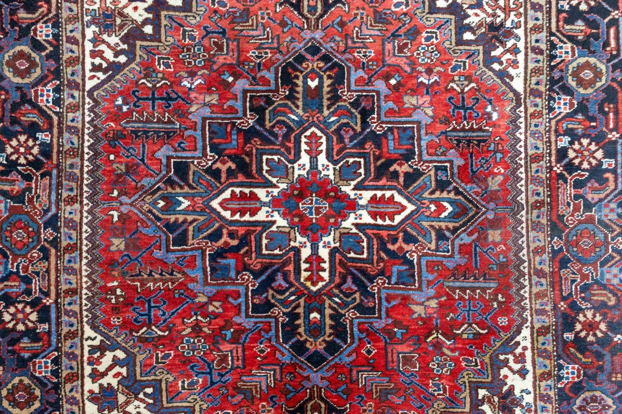 Perserteppich Heriz 301x216 cm Wolle handgeknüpft