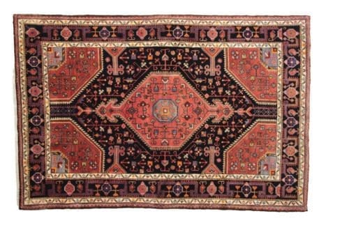 Perserteppich Tuyserkan 205 x 140 cm Schurwolle handgeknüpft