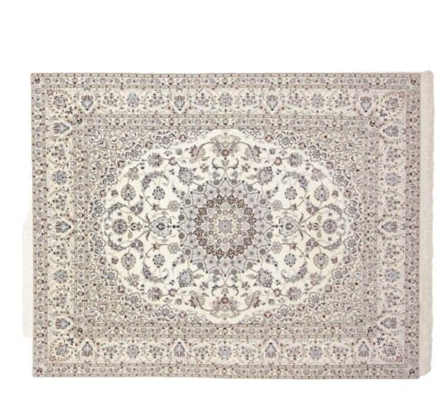 Perserteppich Nain 246 x 158 cm Wolle Seide handgeknüpft