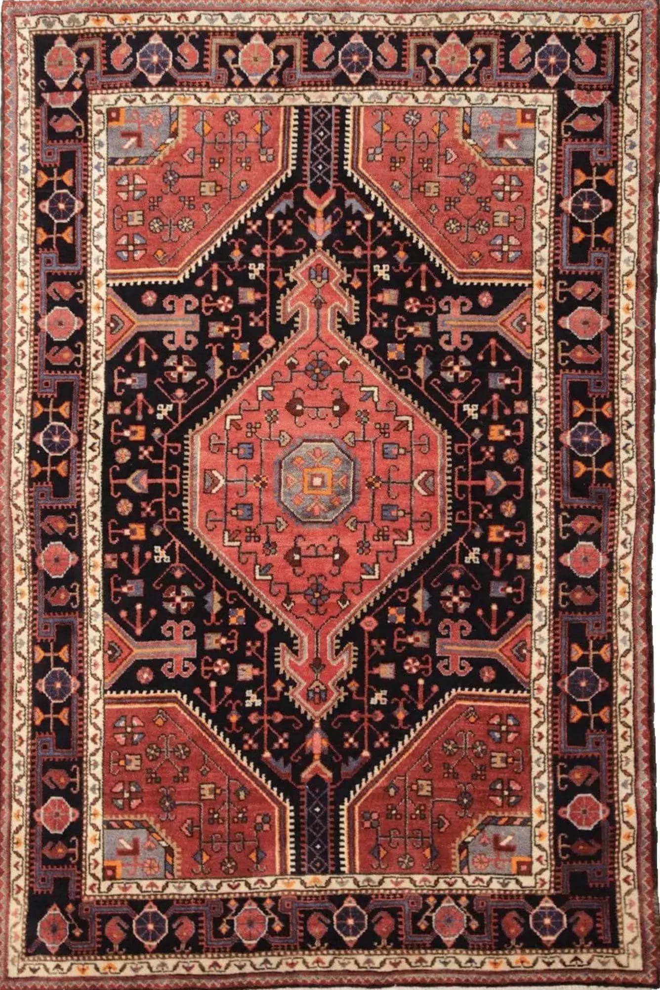 Perserteppich Tuyserkan 205 x 140 cm Schurwolle handgeknüpft