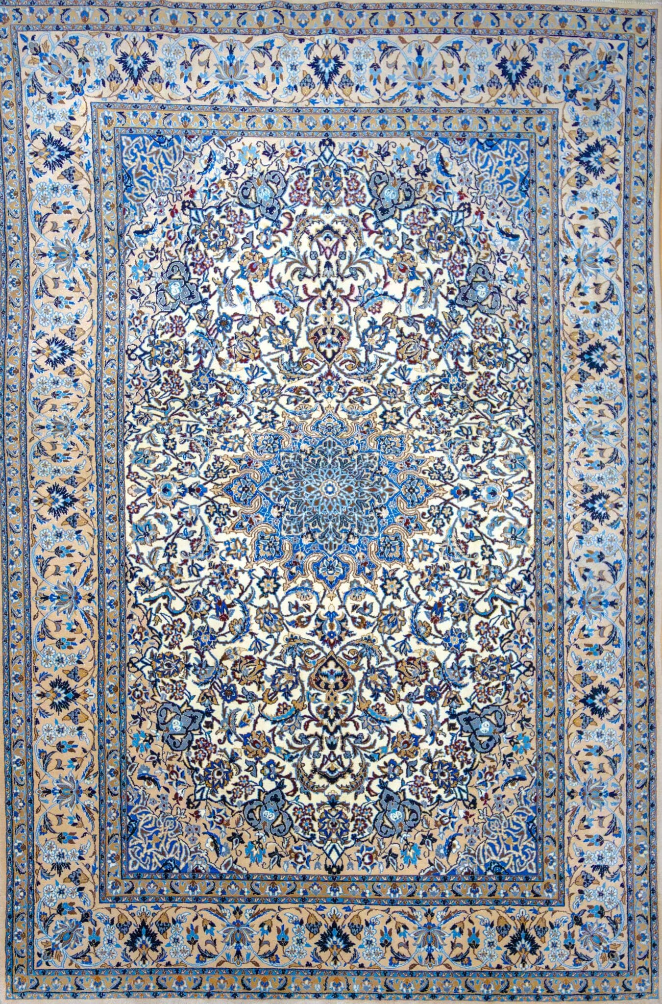 Perserteppich Nain 308 x 198 cm Wolle handgeknüpft (Verkauft)