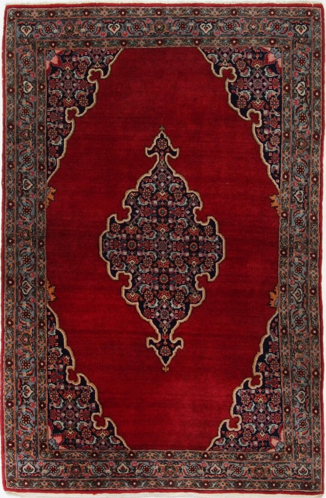 Perserteppich 184 x 122 cm Wolle handgeknüpft