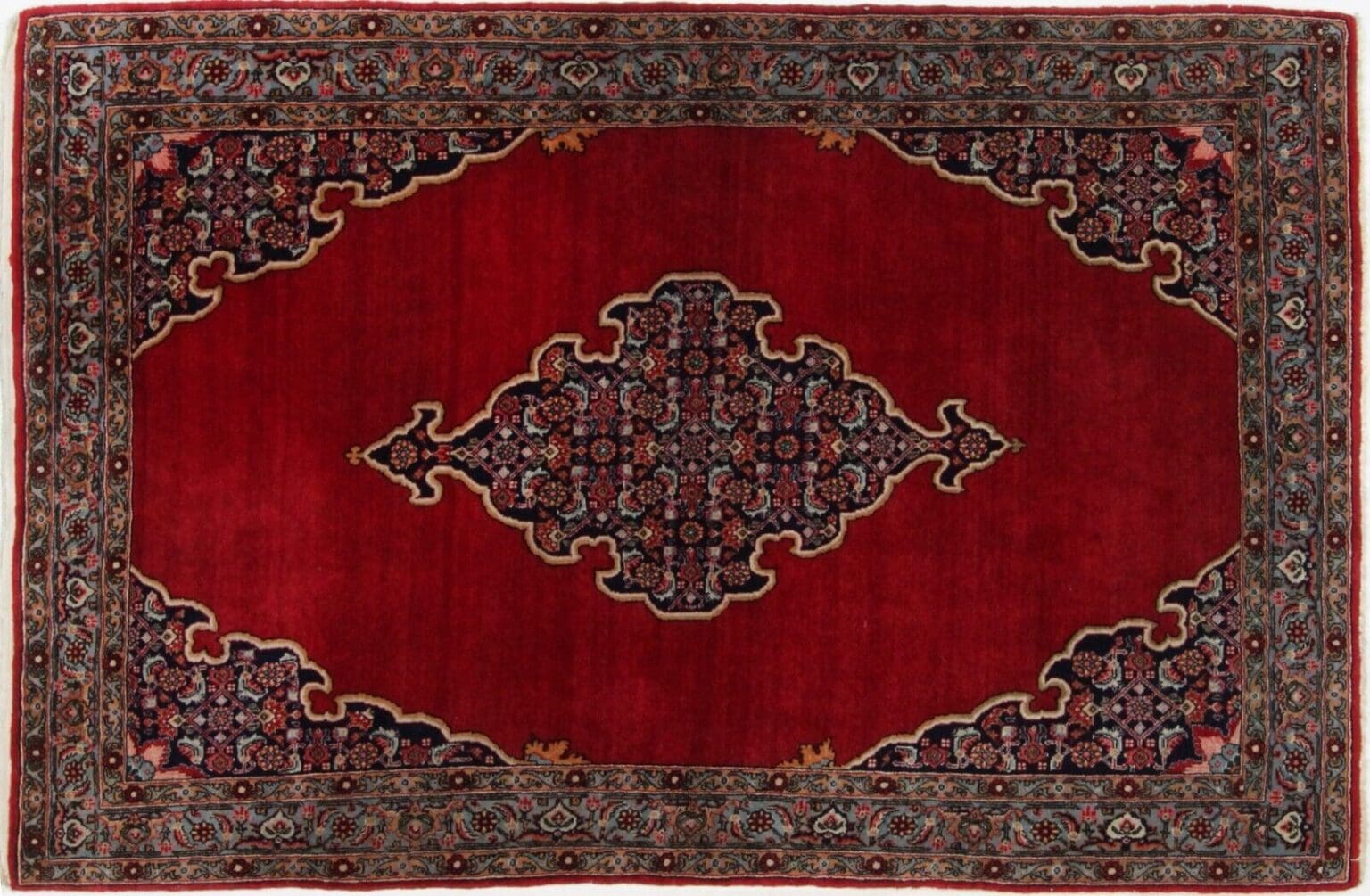 Perserteppich 184 x 122 cm Wolle handgeknüpft