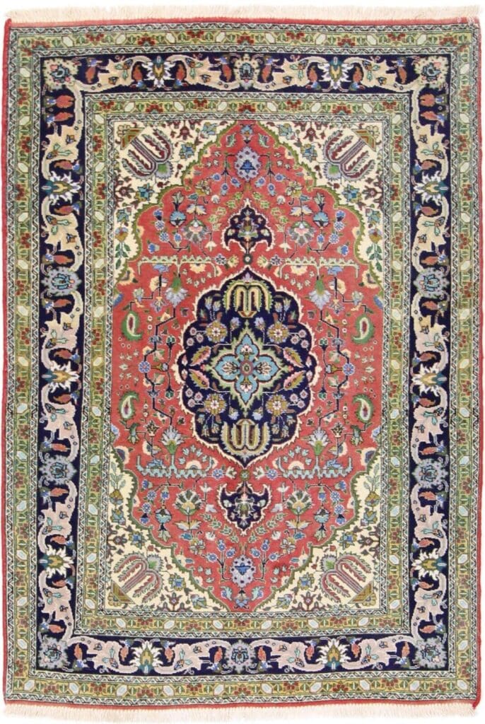 perserteppich-150-x-100-cm-handgeknupft-hohe-knotenzahl-nr-84-800 Perserteppich Täbriz 184 x 122 cm Wolle handgeknüpft