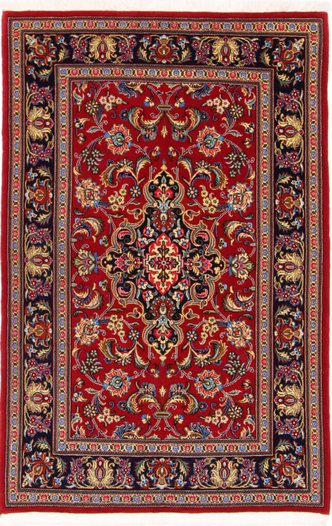 Perserteppich Ghom 184 x 122 cm Wolle handgeknüpft