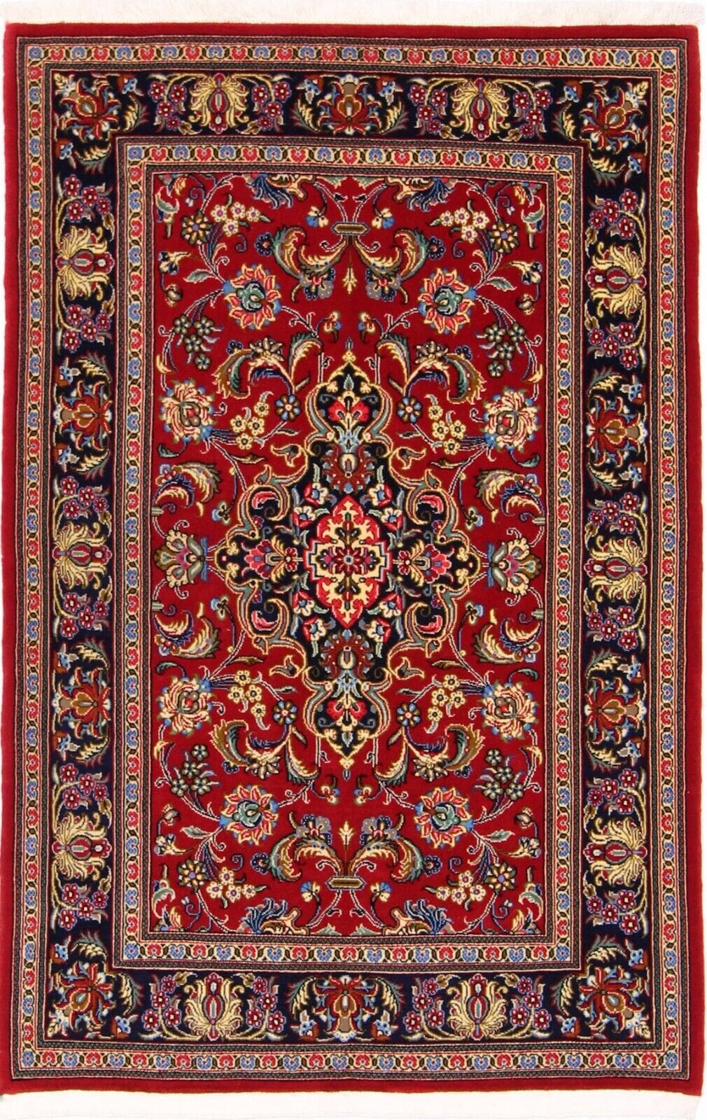 Perserteppich Ghom 184 x 122 cm Wolle handgeknüpft