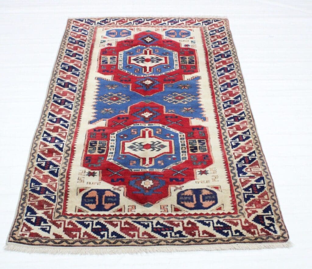 Orientteppich Kazak 184 x 122 cm Wolle handgeknüpft