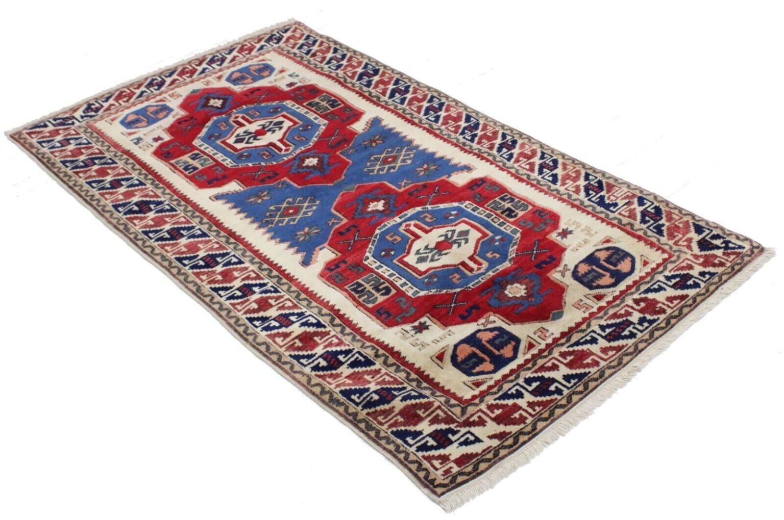 Orientteppich Kazak 184 x 122 cm Wolle handgeknüpft