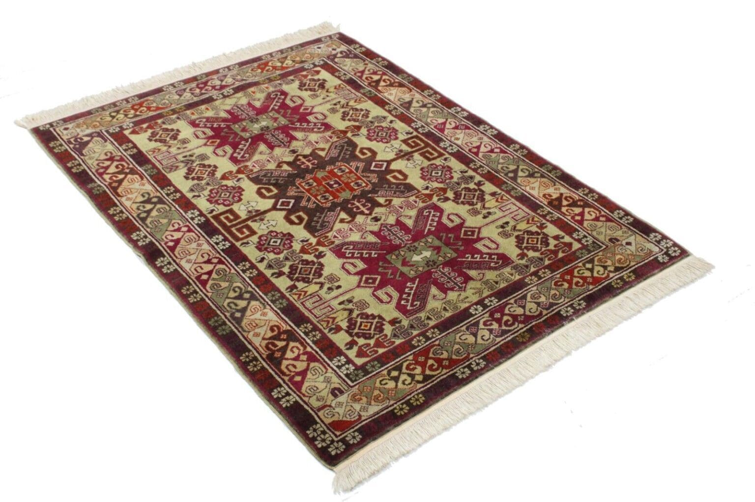 original-russischer-kazak-teppich-145x110-cm-top-zustand-handgeknupft-1-1 Orientteppich Kazak 184 x 122 cm Wolle handgeknüpft