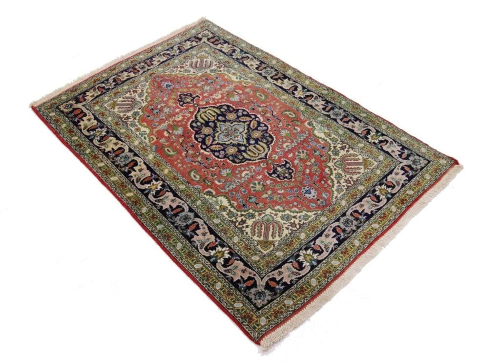 perserteppich-150-x-100-cm-handgeknupft-hohe-knotenzahl-nr-84-800-2 Perserteppich Täbriz 184 x 122 cm Wolle handgeknüpft