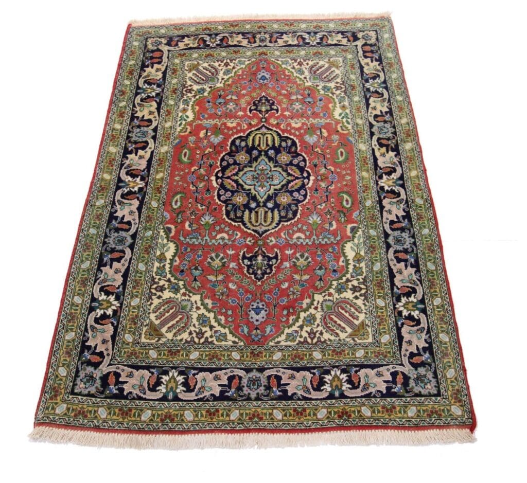 perserteppich-150-x-100-cm-handgeknupft-hohe-knotenzahl-nr-84-800-3 Perserteppich Täbriz 184 x 122 cm Wolle handgeknüpft
