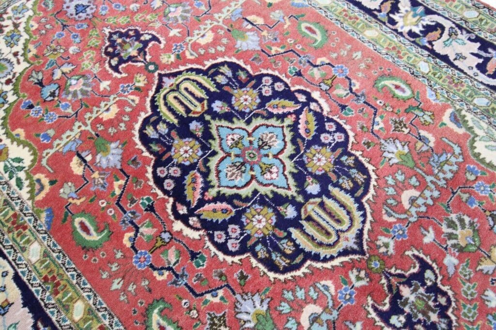 perserteppich-150-x-100-cm-handgeknupft-hohe-knotenzahl-nr-84-800-4 Perserteppich Täbriz 184 x 122 cm Wolle handgeknüpft